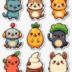 Cartoon Characters & Mascots - Sticker Sheet v36